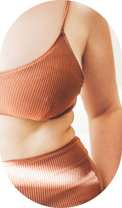 Skin closeup showing area of pellet therapy treatment